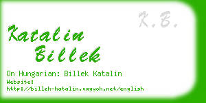 katalin billek business card